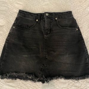 Black Jean Skirt
